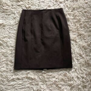 Express Brown Lined Pencil Work Skirt